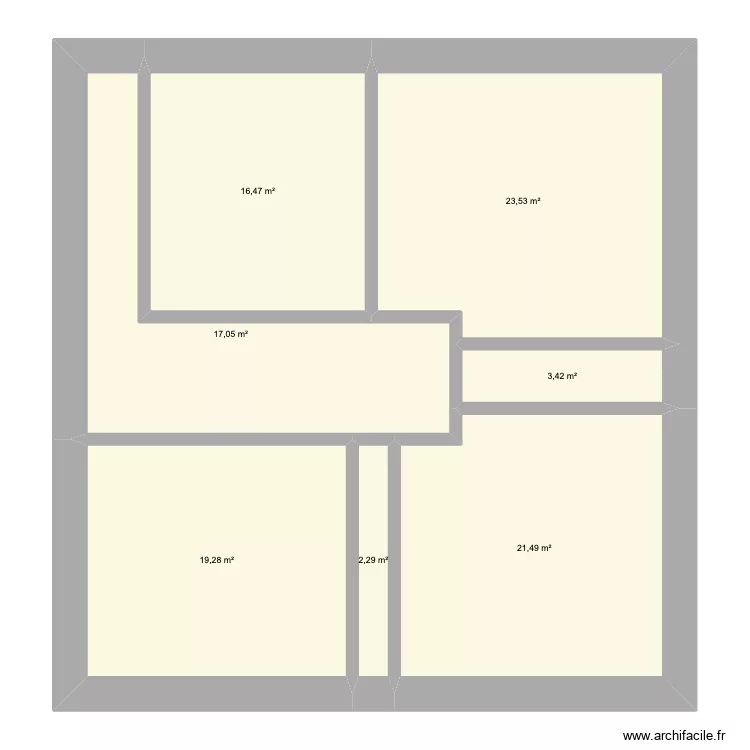 Apt 1 étage Hugues vierge. Plan de Apt 1 étage Hugues vierge. Plan de
