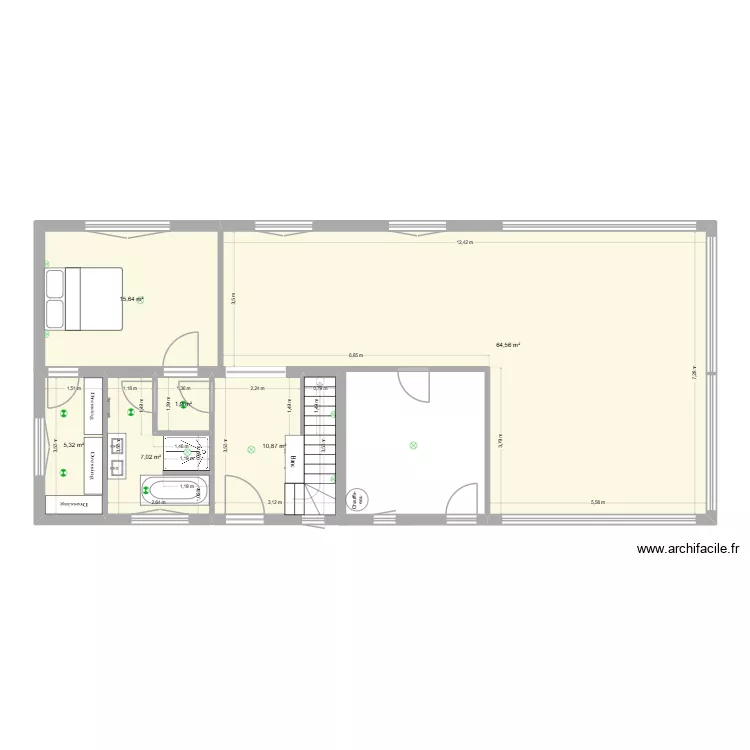 Projet RDC Ampere V5. Plan de 6 et 105 m² Projet RDC Ampere V5. Plan de 6 et 105 m²