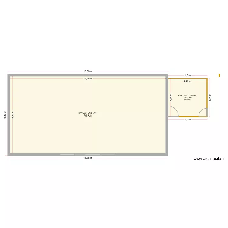 plan coupe chenil. Plan de plan coupe chenil. Plan de