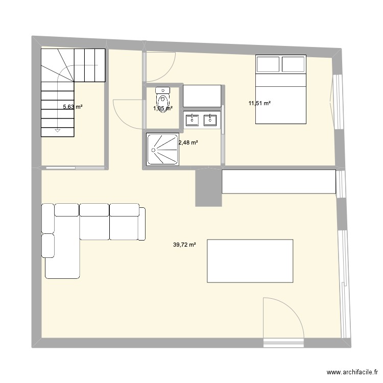 appart theo. Plan de 13 pièces et 122 m2