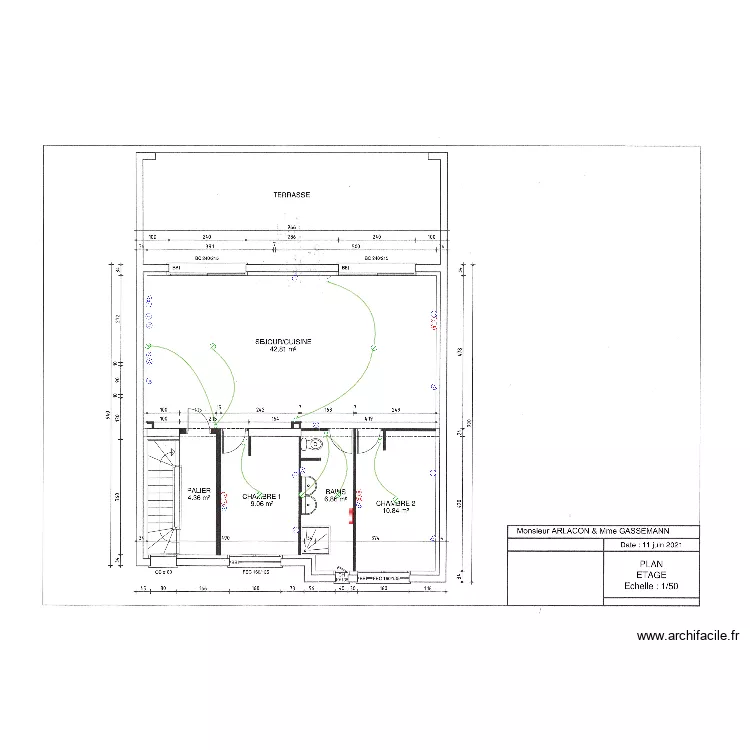 Gassemann Etage 1. Plan de 