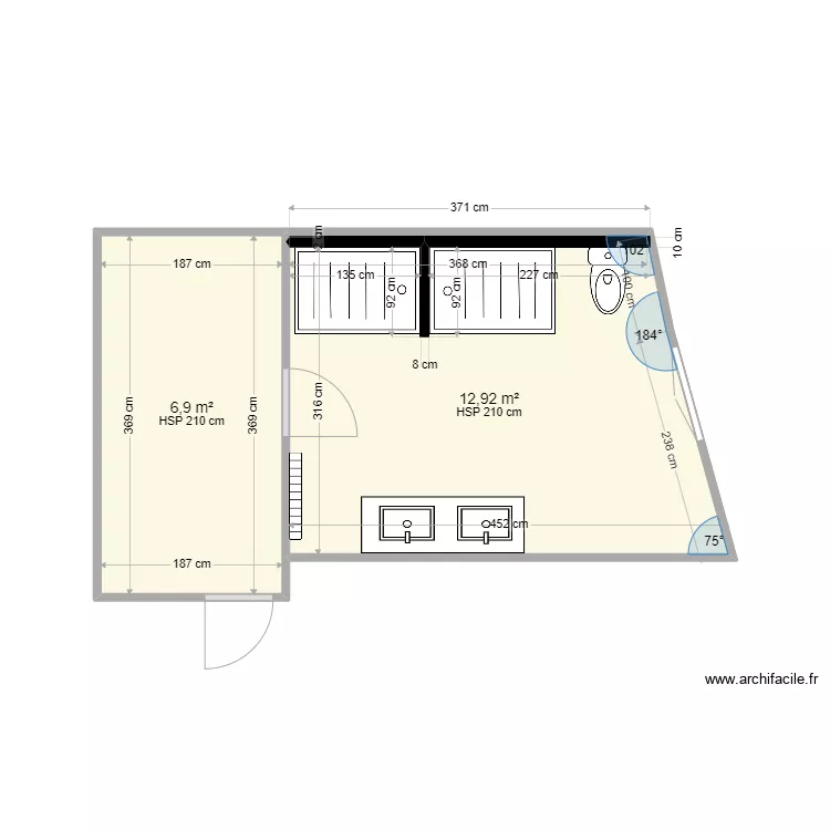 SdB NEW STIVERT. Plan de 