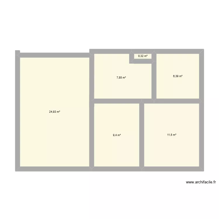 Appart Andromède T3. Plan de 6 et 60 m² Appart Andromède T3. Plan de 6 et 60 m²