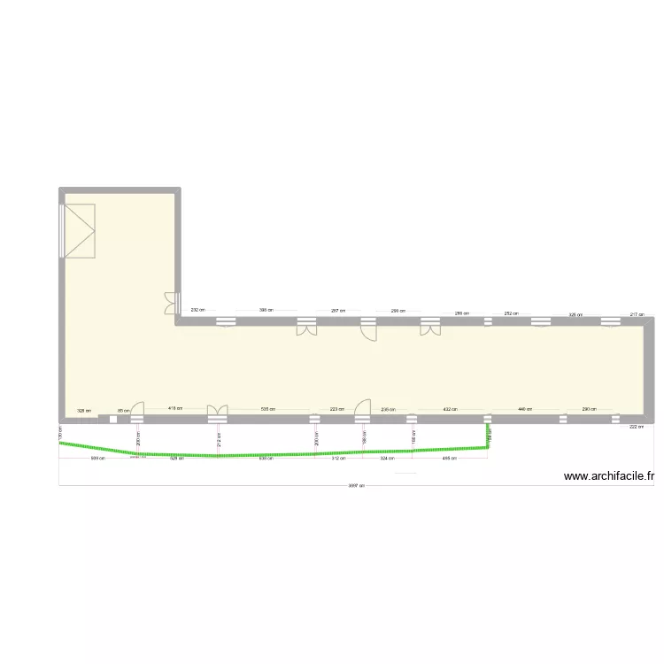 CLOS BERNON adduction eau potable aile droite. Plan de 