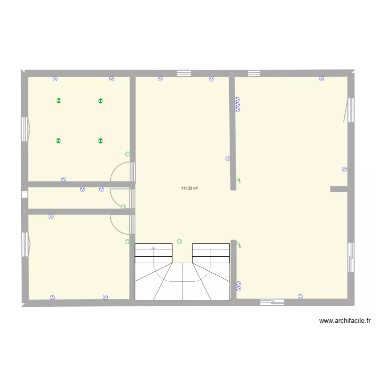 .El bhira. R+2. Plan de 1 Pièce et 111 m² .El bhira. R+2. Plan de 1 Pièce et 111 m²