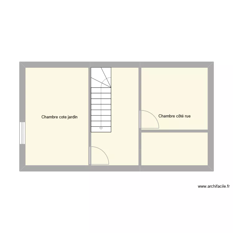 evelyne. Plan de 2  et 35 m²