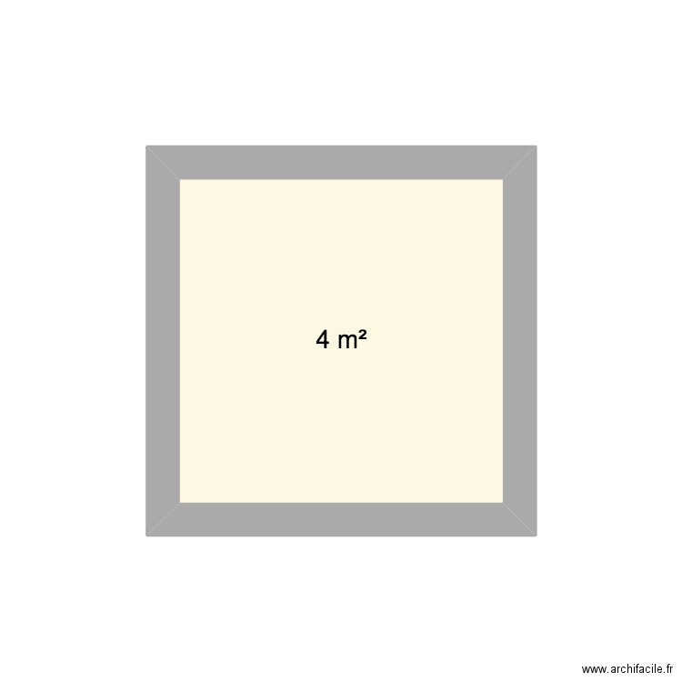 Cabanon piscine 2. Plan de 1 pièce et 4 m2