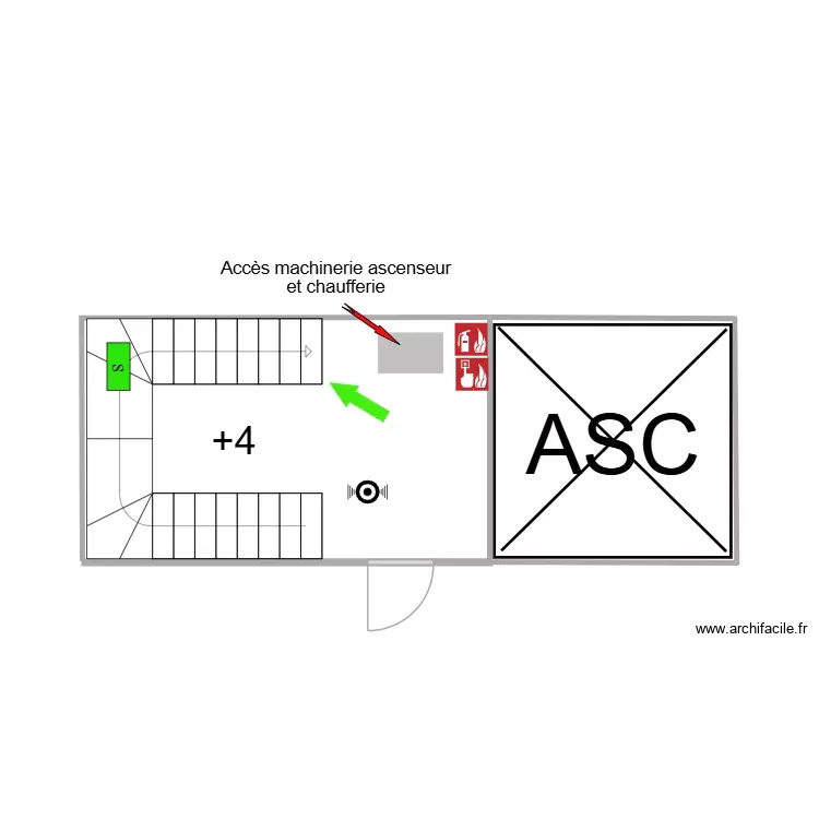 hall étage +4. Plan de hall étage +4. Plan de
