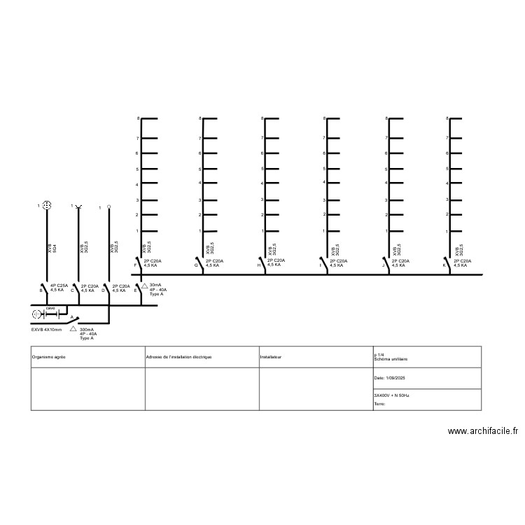 Schéma unifilaire 1.1. Plan de 0 pièce et 0 m2