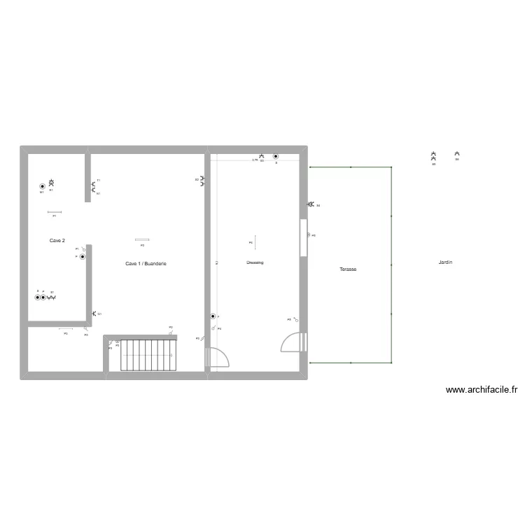 plan Ludivine. Plan de 8  et 319 m²