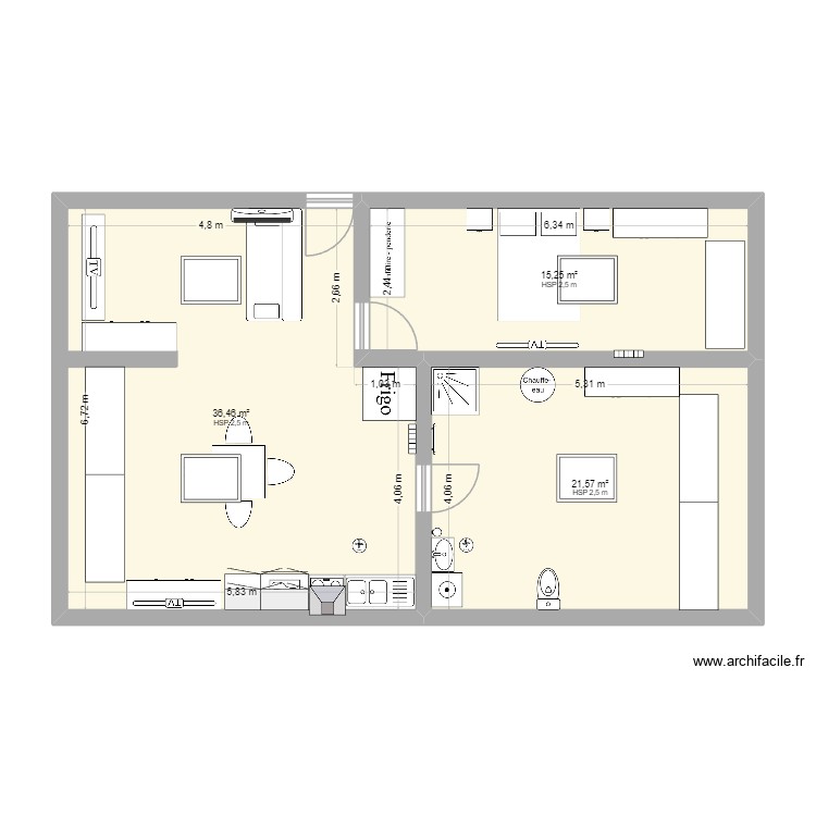 comble de jean. Plan de 0 pièce et 0 m2