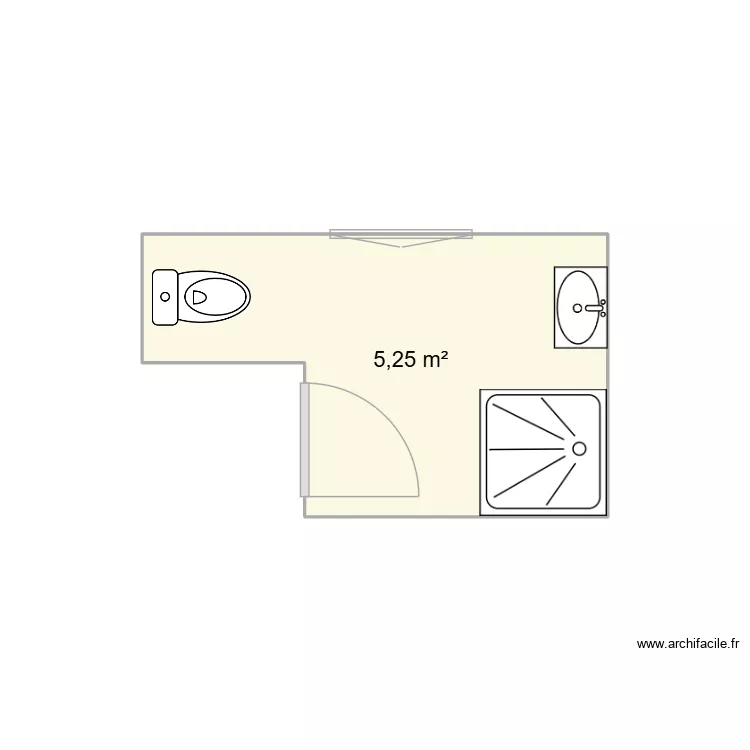 DEBORAH ETAGE. Plan de 1  et 5 m²
