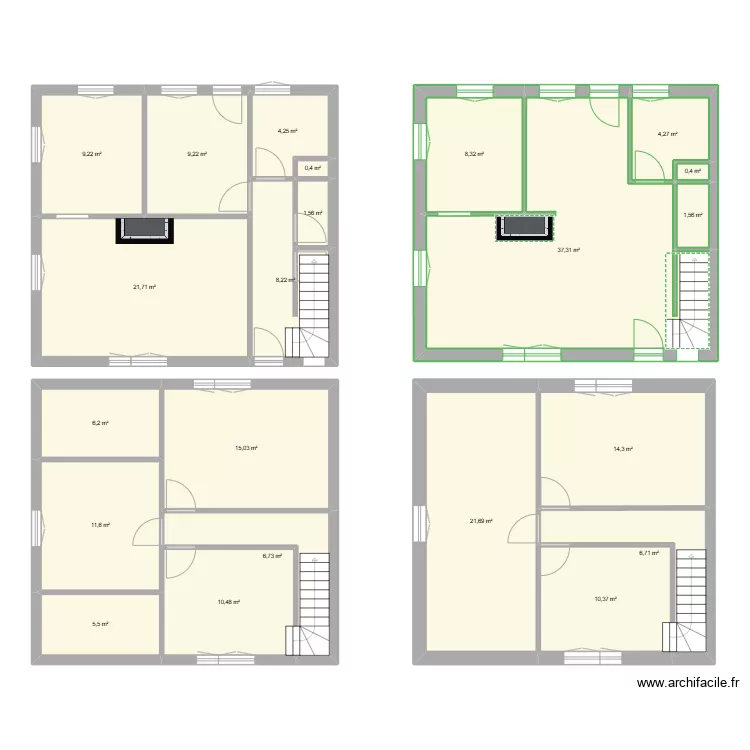 fouilloy rez de chaussé avant aprés. Plan de fouilloy rez de chaussé avant aprés. Plan de