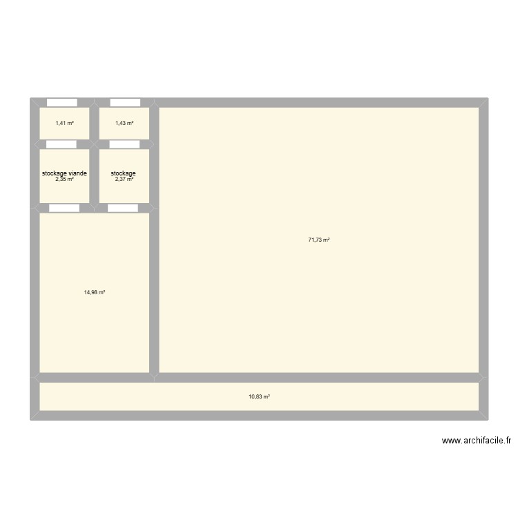 salle trans. Plan de 7 pièces et 105 m2