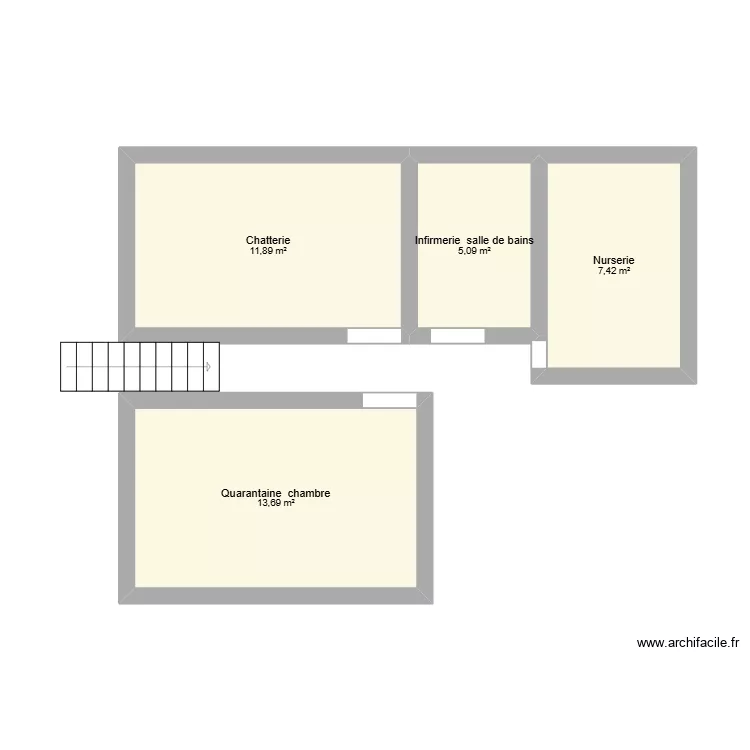 chatterie O Reve de Dine. Plan de 4  et 38 m²