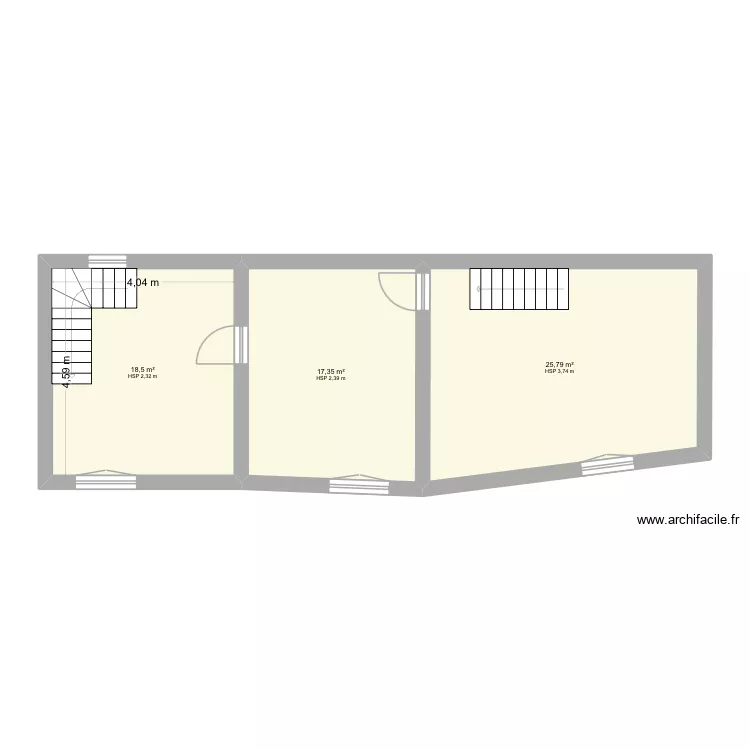 DABO 1ER ÉTAGE A RÉNOVER. Plan de 3 et 62 m² DABO 1ER ÉTAGE A RÉNOVER. Plan de 3 et 62 m²