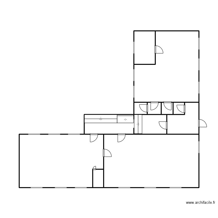 Plan RDC Compains. Plan de 11 pièces et 46 m2
