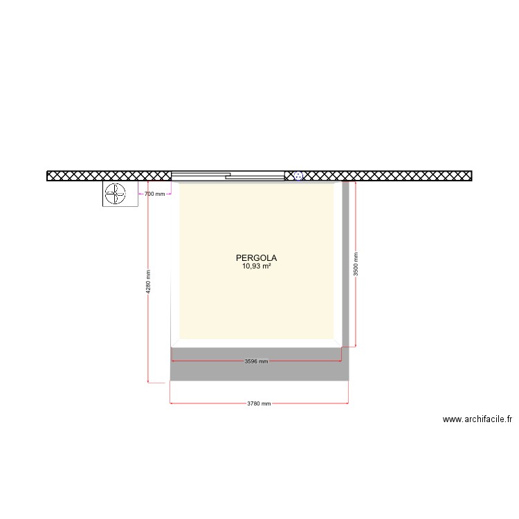 GRAMOND (79). Plan de 1 pièce et 11 m2