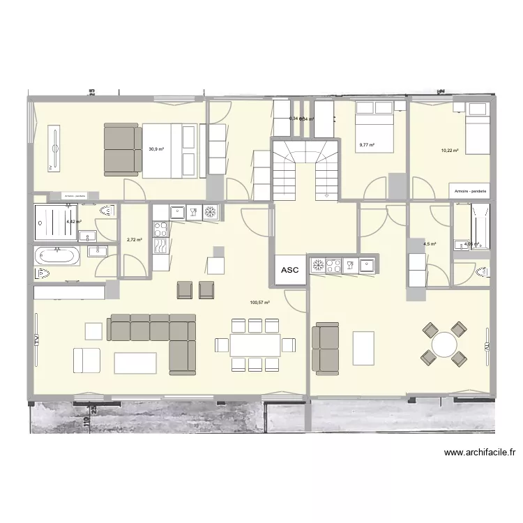 BONNE VERSION h. Plan de 10  et 168 m²