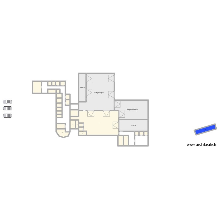 Sécurlite. Plan de 38 pièces et 570 m2
