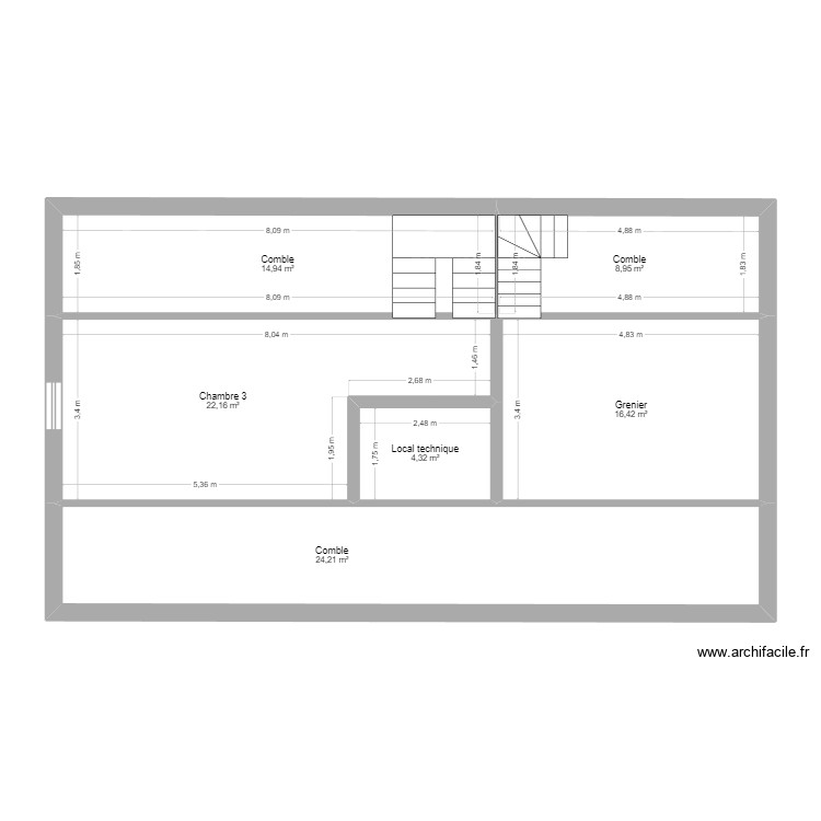 BAT 1 GRENIER. Plan de 0 pièce et 0 m2