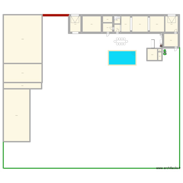 GRANGETTE PROJET. Plan de 29 pièces et 841 m2