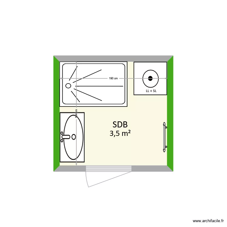 Sallet-Philippon - Projet. Plan de 1 et 4 m² Sallet-Philippon - Projet. Plan de 1 et 4 m²