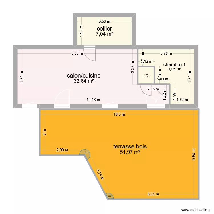 rdc. Plan de 5  et 102 m²