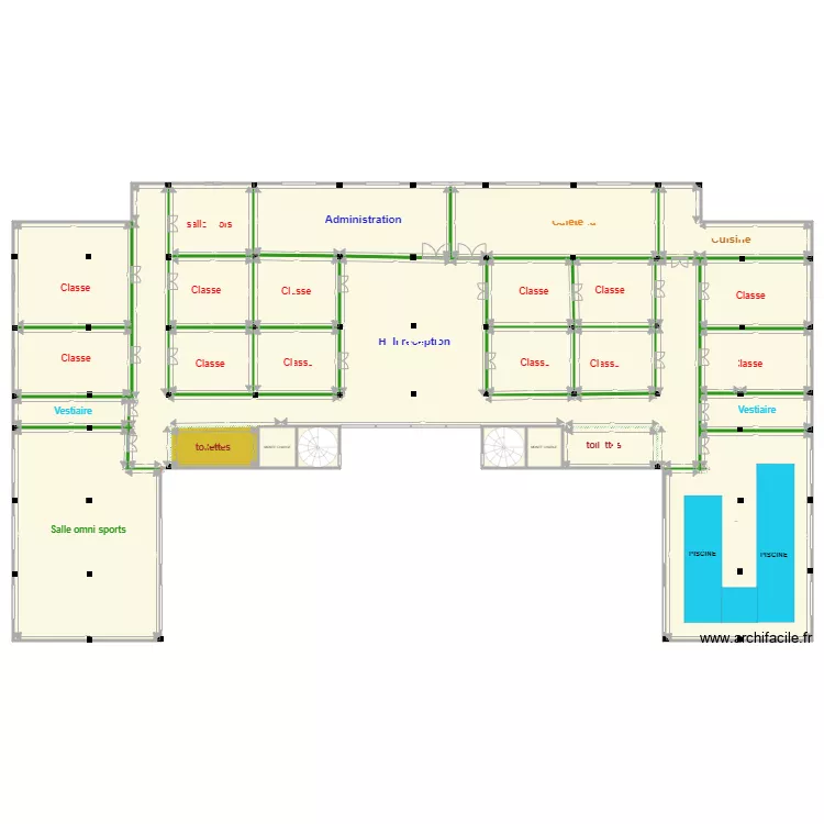 REZ DE CHAUSSEE LAKHYAYTA. Plan de REZ DE CHAUSSEE LAKHYAYTA. Plan de