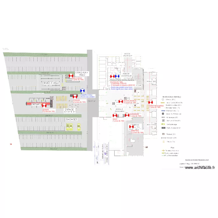 RAF25 - RESSOURCES - CLERMONT MAISON DES SPORTS. Plan de 