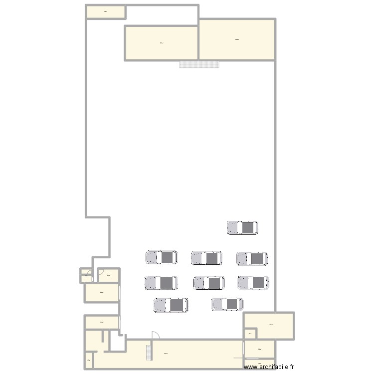 atelier. Plan de 13 pièces et 560 m2