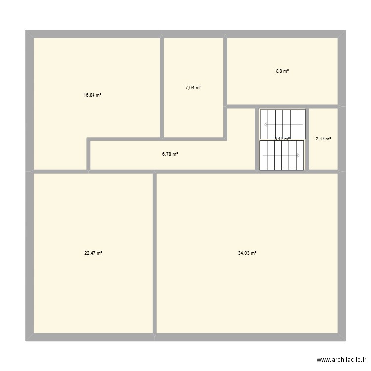 CDS - EDL - R+2. Plan de 8 pièces et 102 m2