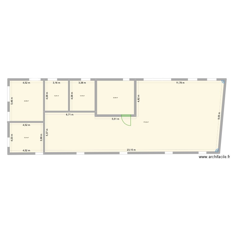 LOCAL ST MAXIMIN. Plan de 6 pièces et 263 m2