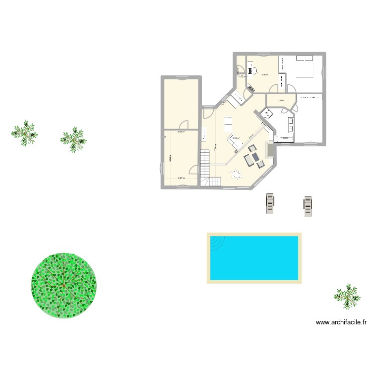 Salon Labarthe. Plan de 0 pièce et 0 m2