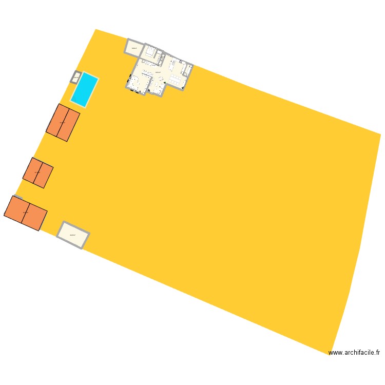 Projet Maison Saint Benoit V1. Plan de 4 pièces et 246 m2