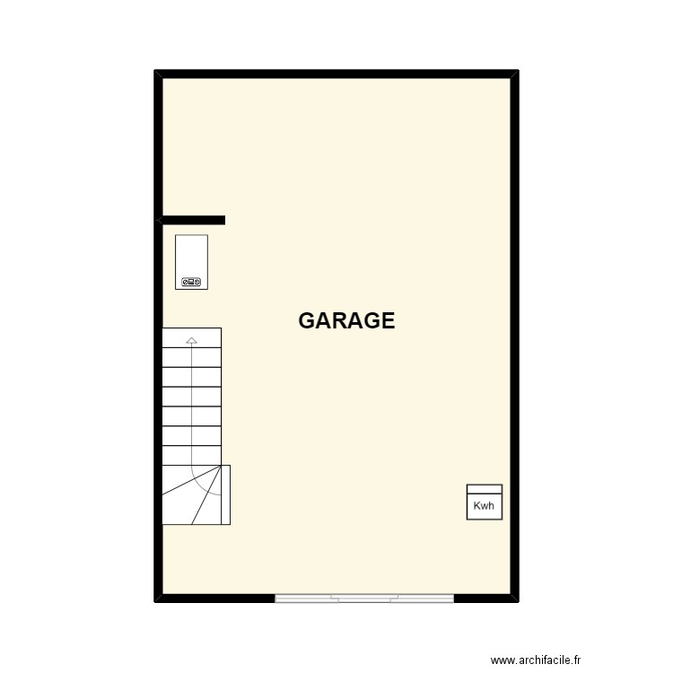 BROSSARD. Plan de 1 pièce et 33 m2