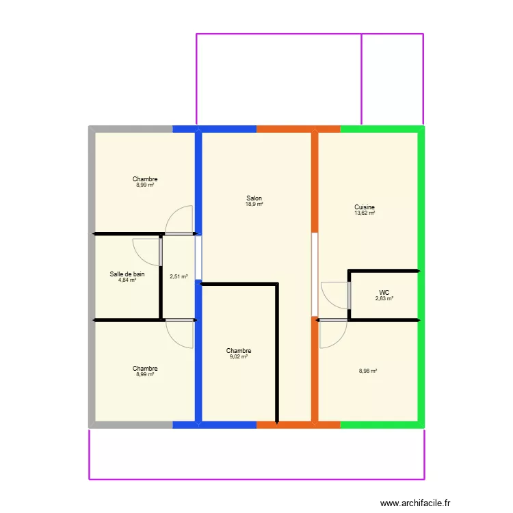 Mod&egrave;le type Mayotte 2. Plan de 