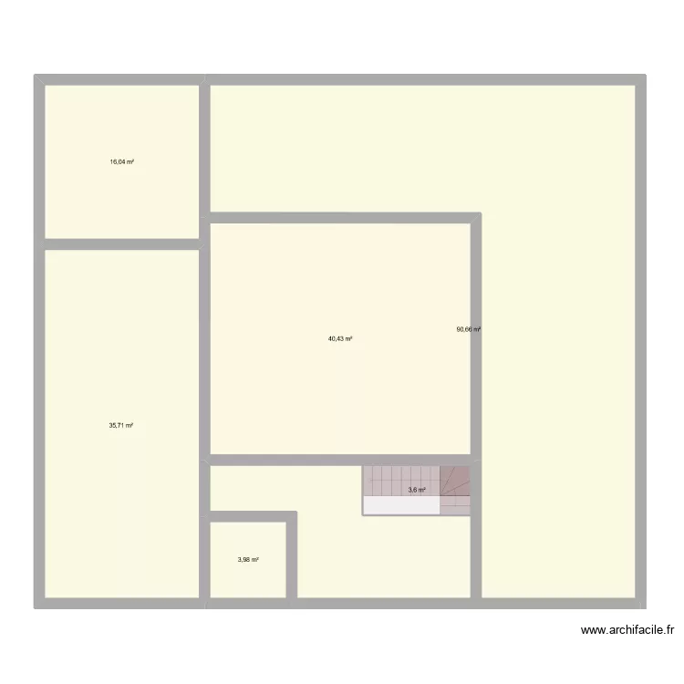 Maison Romaine avec &eacute;tage 1. Plan de 