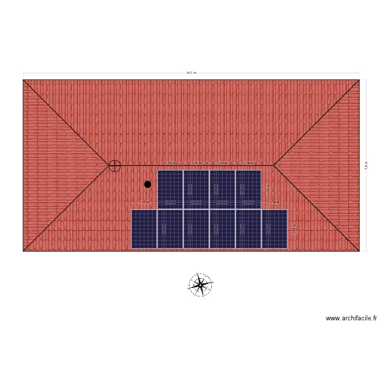 Toiture. Plan de 0 pièce et 0 m2