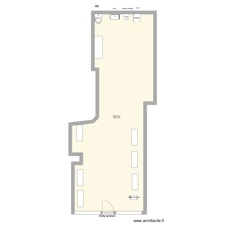 Plan avant travaux. Plan de 