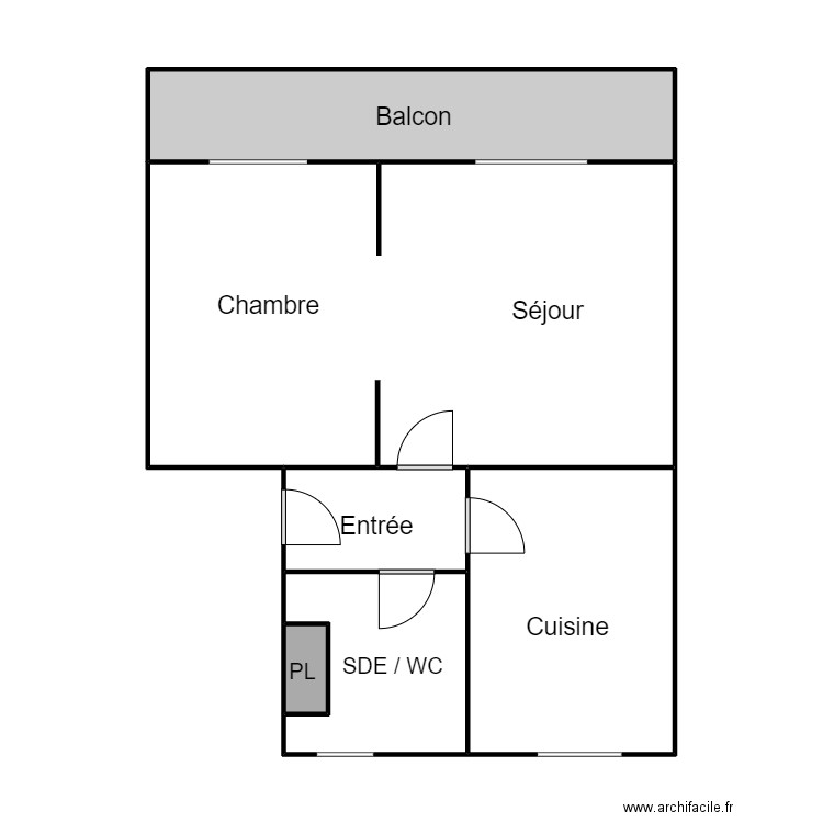 Plan GISLAIS. Plan de 6 pièces et 66 m2