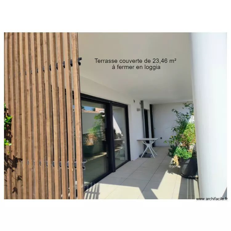 photo loggia. Plan de 