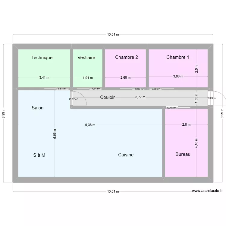 Maison 100m2 02. Plan de Maison 100m2 02. Plan de