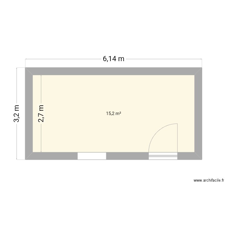 GARAGE. Plan de 1 pièce et 15 m2
