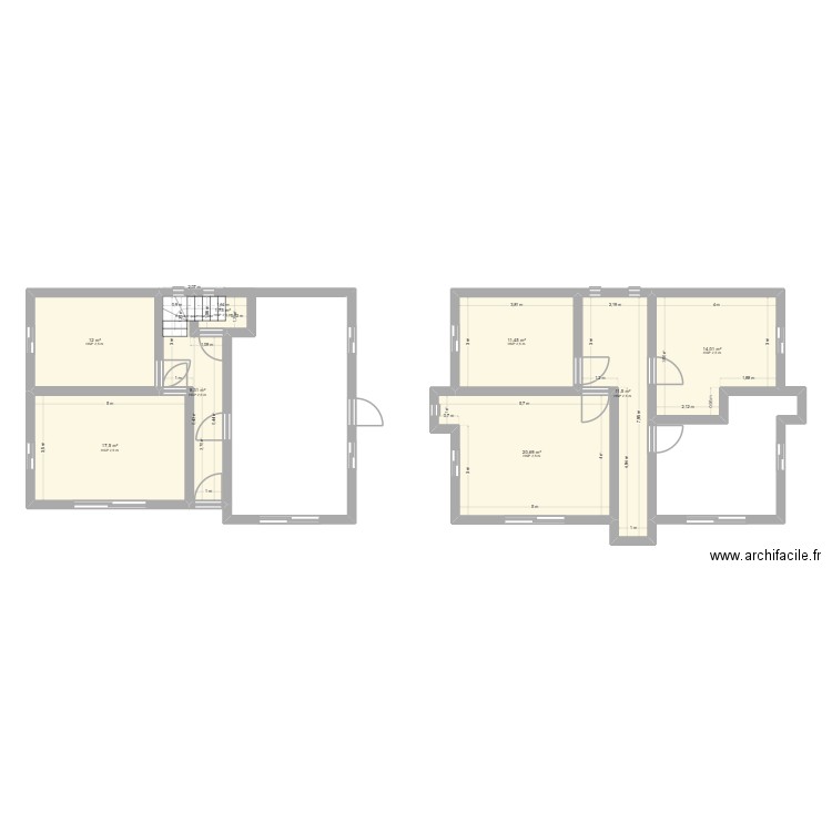 fano. Plan de 8 pièces et 97 m2