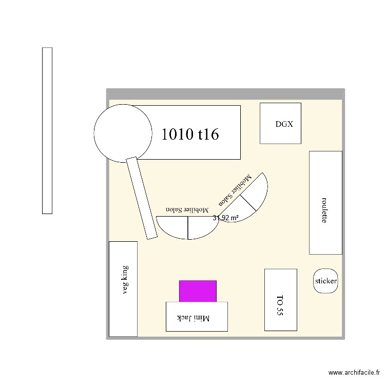 sival 24 v3. Plan de 1 pièce et 32 m2