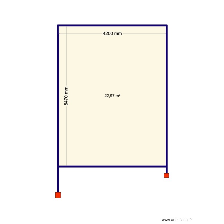 Herchel Maclear. Plan de 1 pièce et 23 m2
