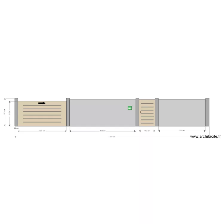 NAVARRO (cl&ocirc;ture projet). Plan de 