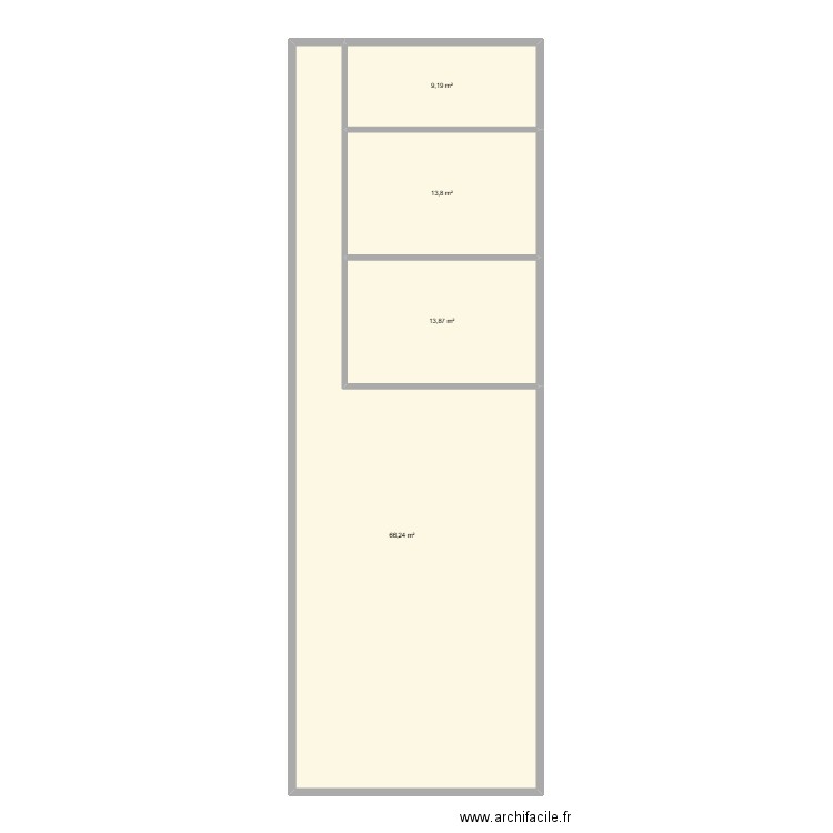 111. Plan de 4 pièces et 103 m2