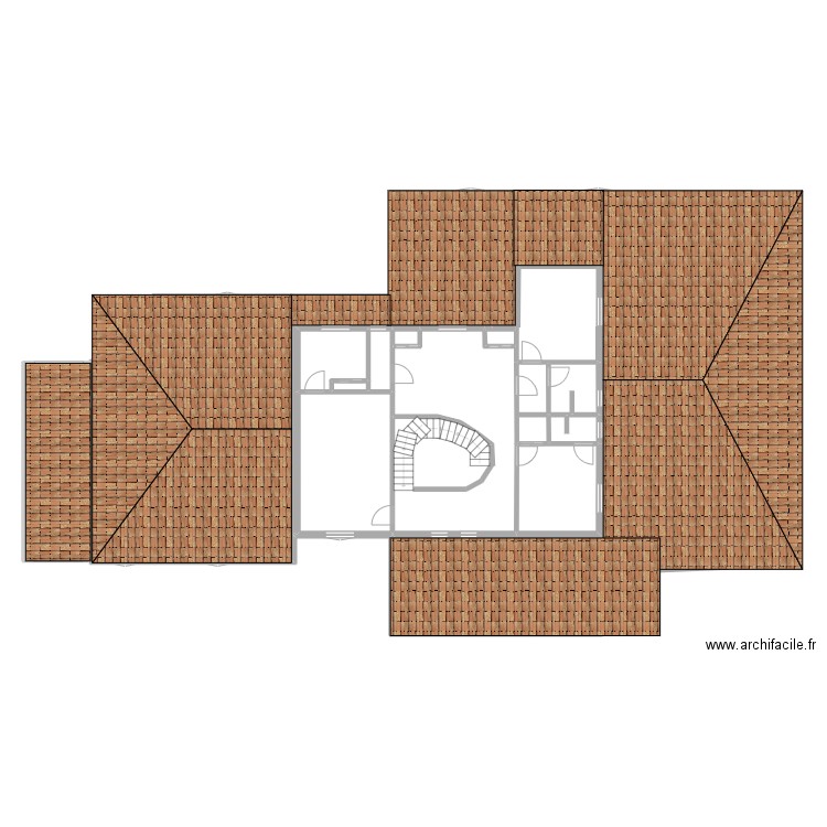 LABBE R+1. Plan de 16 pièces et 246 m2